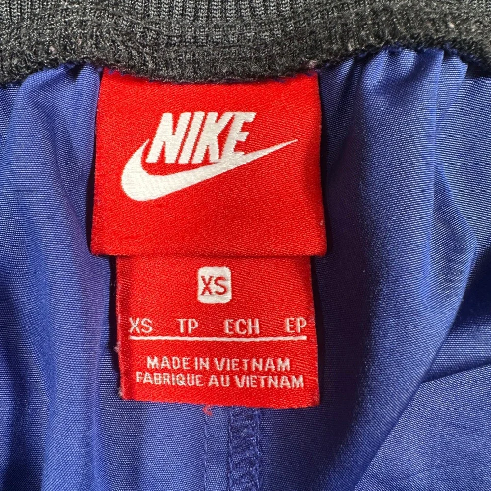 Nike Track Pants Mens XS Snap Button Side Sportswear Royal Blue